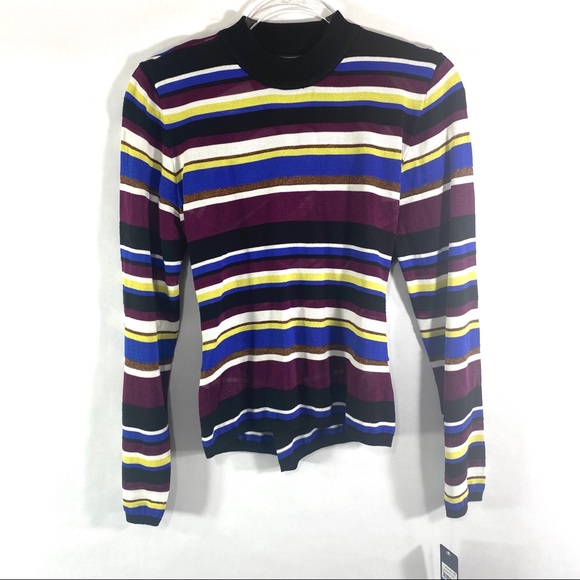 RACHEL Rachel Roe Victorian Violet Stripe Top - Picture 5 of 8